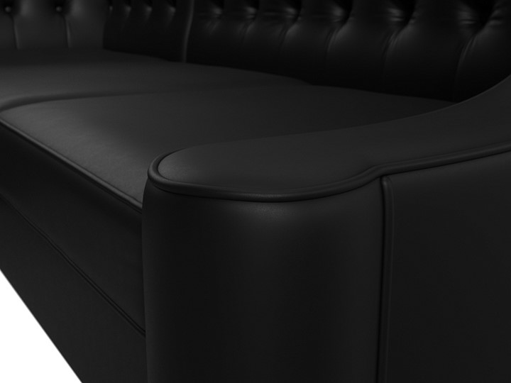 Угловой диван Бронкс, Черный (экокожа) в Перми - изображение 4
