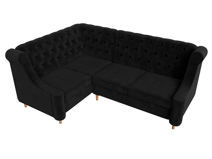 Угловой диван Бронкс, Черный (Велюр) в Перми - изображение 4