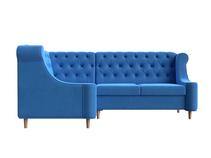 Угловой диван Бронкс, Голубой (Велюр) в Перми - изображение 1