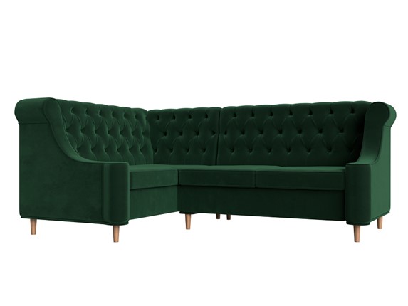 Угловой диван Бронкс, Зеленый (Велюр) в Перми - изображение