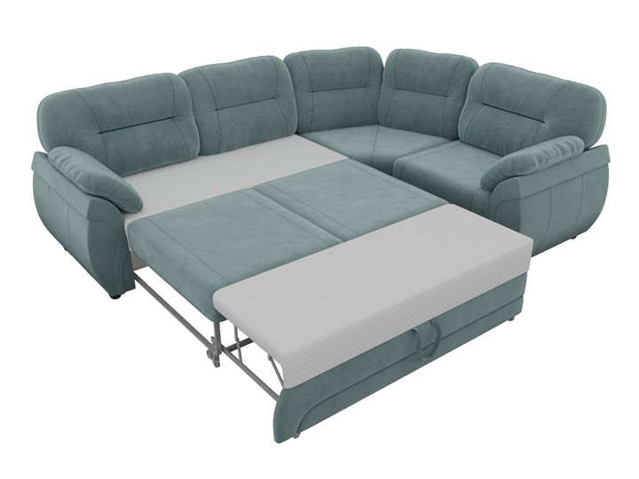 Угловой диван для гостиной Бруклин, Бирюзовый (велюр) в Перми - изображение 5