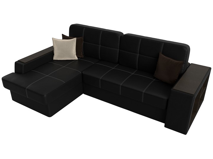 Угловой диван Брюссель, Черный (экокожа) в Перми - изображение 4