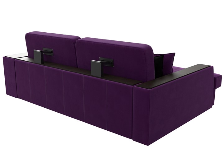 Угловой диван Брюссель, Фиолетовый/черный (вельвет) в Перми - изображение 7