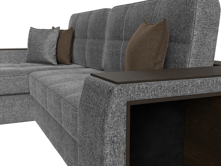 Угловой диван Брюссель, Серый/коричневый (рогожка) в Перми - изображение 3