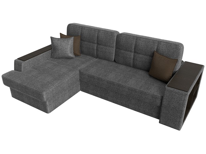 Угловой диван Брюссель, Серый/коричневый (рогожка) в Перми - изображение 4