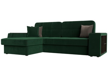 Угловой раскладной диван Брюссель, Зеленый (велюр) в Перми - предосмотр