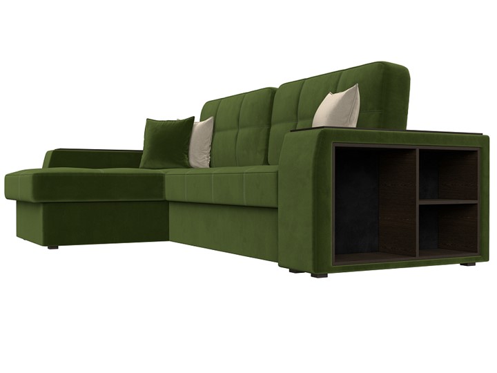 Угловой диван Брюссель, Зеленый/бежевый (вельвет) в Перми - изображение 2