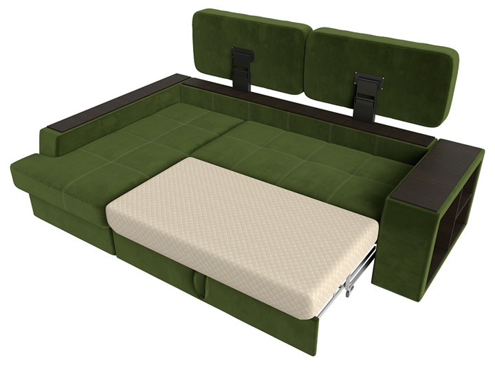 Угловой диван Брюссель, Зеленый/бежевый (вельвет) в Перми - изображение 5