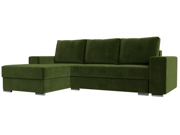 Угловой раскладной диван Дрезден, Зеленый (микровельвет) НПБ в Перми