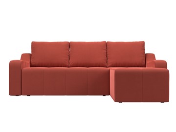 Угловой диван для гостиной Элида, Коралловый (микровельвет) в Перми - предосмотр 2