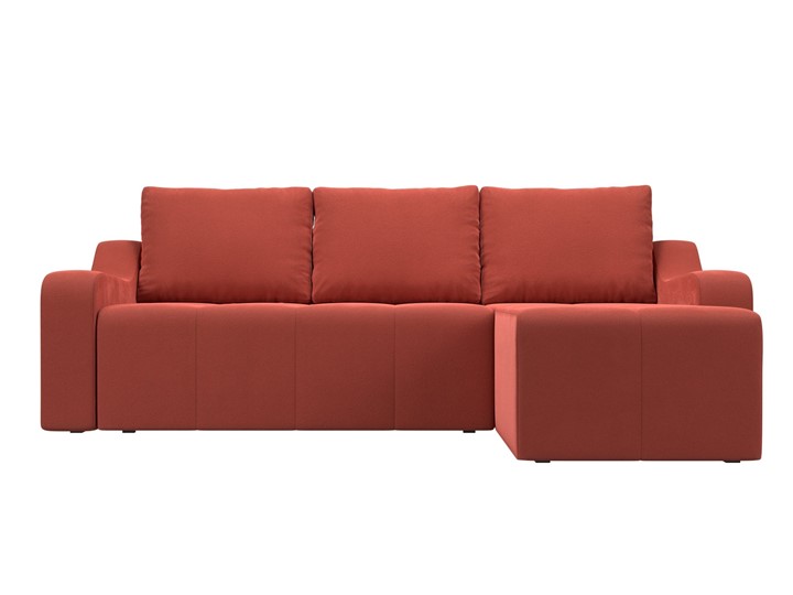 Угловой диван для гостиной Элида, Коралловый (микровельвет) в Соликамске - изображение 2