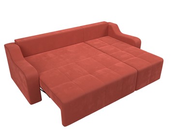 Угловой диван для гостиной Элида, Коралловый (микровельвет) в Соликамске - предосмотр 7