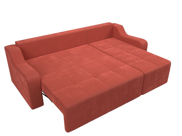 Угловой диван для гостиной Элида, Коралловый (микровельвет) в Чайковском - изображение 7