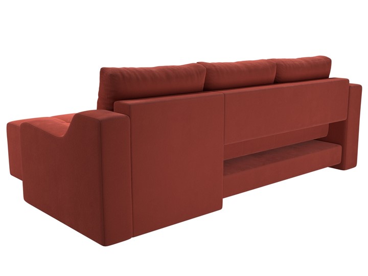 Угловой диван для гостиной Элида, Коралловый (микровельвет) в Перми - изображение 8