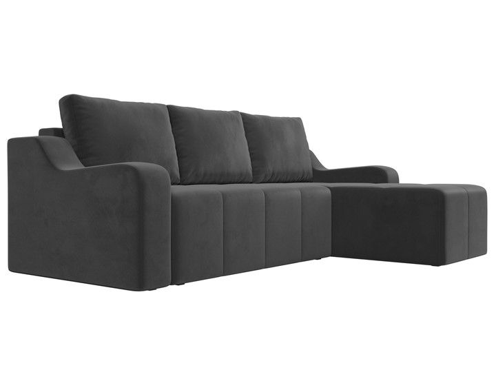 Угловой диван для гостиной Элида, Серый (велюр) в Перми - изображение 3