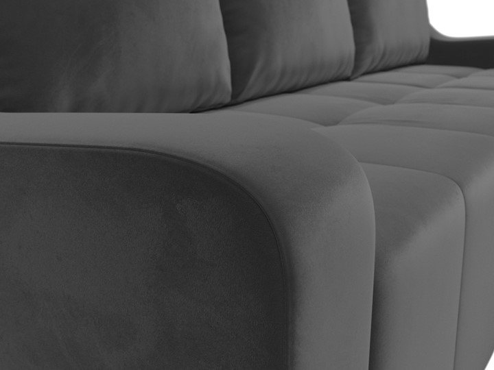 Угловой диван для гостиной Элида, Серый (велюр) в Перми - изображение 4