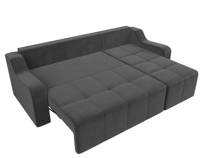 Угловой диван для гостиной Элида, Серый (велюр) в Перми - изображение 7