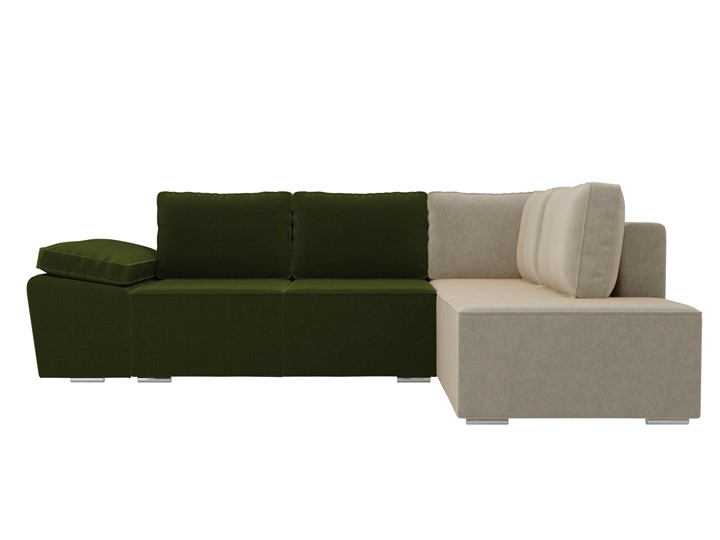 Угловой диван Хавьер, Зеленый/Бежевый (микровельвет) в Перми - изображение 3