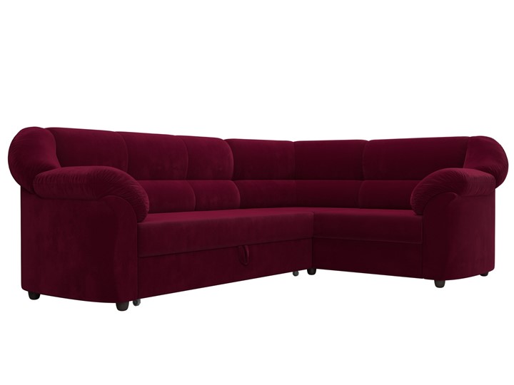 Угловой диван Карнелла, Бордовый (микровельвет) в Перми - изображение 3