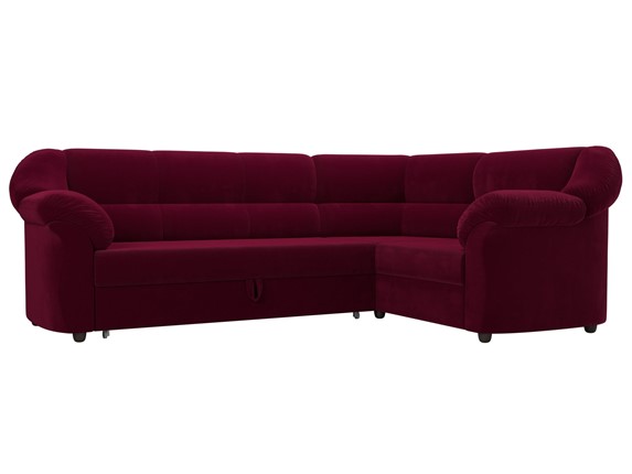 Угловой диван Карнелла, Бордовый (микровельвет) в Перми - изображение