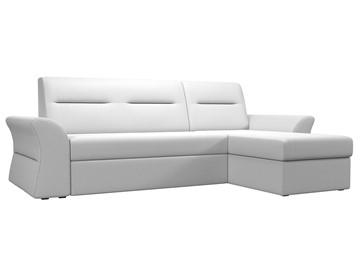 Угловой диван с оттоманкой Клайд, Белый (экокожа) в Перми - предосмотр