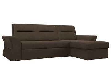 Угловой диван с оттоманкой Клайд, Коричневый (рогожка) в Перми - предосмотр