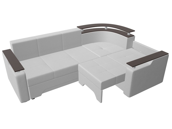 Угловой диван для гостиной Комфорт, Белый (экокожа) в Перми - изображение 4
