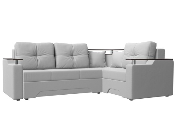Угловой диван для гостиной Комфорт, Белый (экокожа) в Перми - изображение