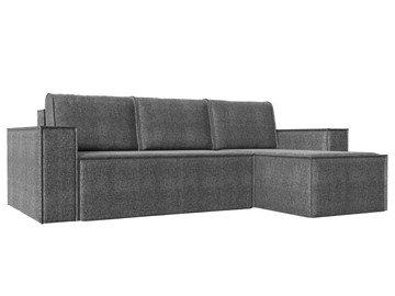 Угловой диван с оттоманкой Куба, Серый (рогожка) в Перми - предосмотр