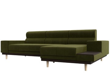 Угловой диван Леонардо, Зеленый (Микровельвет) в Перми - предосмотр