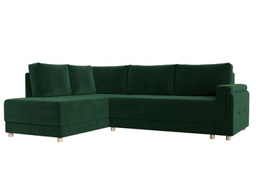 Угловой диван Лига-024, Зеленый (Велюр) в Перми