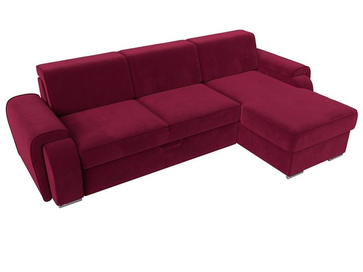 Угловой раскладной диван Лига-025, Бордовый (Микровельвет) в Березниках - изображение 3