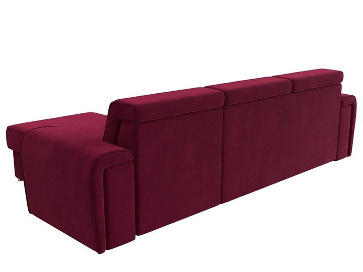 Угловой раскладной диван Лига-025, Бордовый (Микровельвет) в Березниках - изображение 4