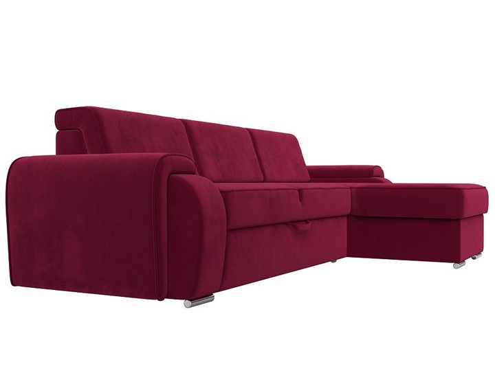Угловой раскладной диван Лига-025, Бордовый (Микровельвет) в Березниках - изображение 5