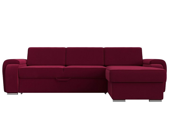 Угловой раскладной диван Лига-025, Бордовый (Микровельвет) в Березниках - изображение 7