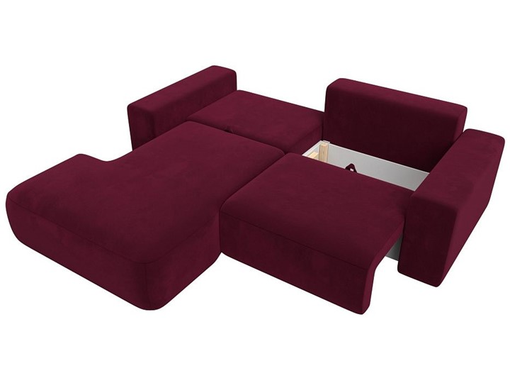 Угловой диван Лига-036 Классик, Бордовый (Микровельвет) в Перми - изображение 2