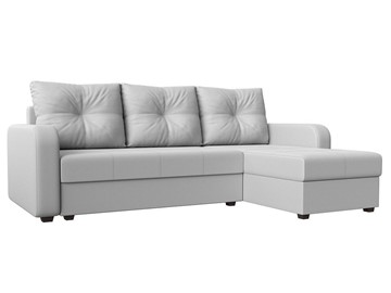 Угловой диван с оттоманкой Ливерпуль Лайт, Белый (Экокожа) в Перми - предосмотр