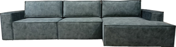 Угловой диван с оттоманкой Лофт 357х159х93 (Ремни/Еврокнижка) в Перми - предосмотр 3