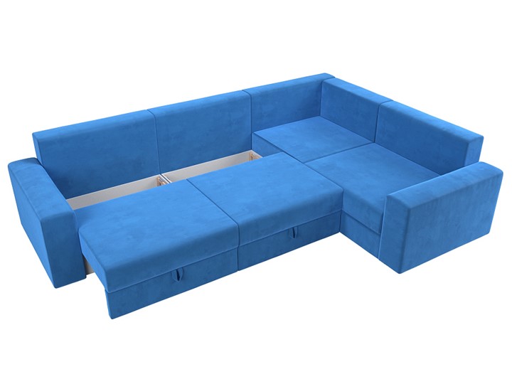 Угловой диван Майами long, Голубой (Велюр) в Перми - изображение 1