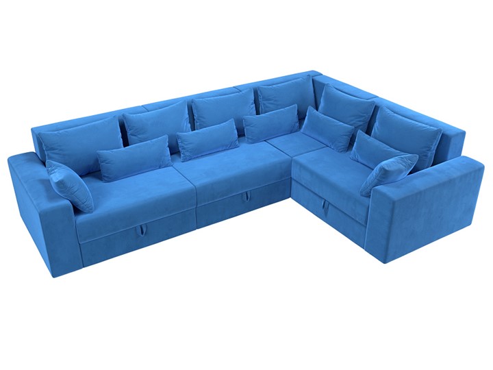 Угловой диван Майами long, Голубой (Велюр) в Перми - изображение 8