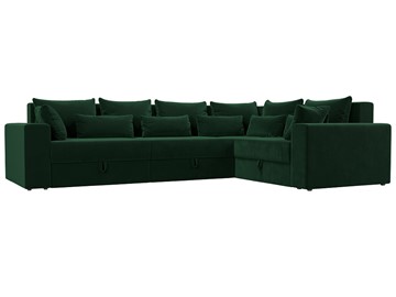 Угловой раскладной диван Майами long, Зеленый (Велюр) в Перми