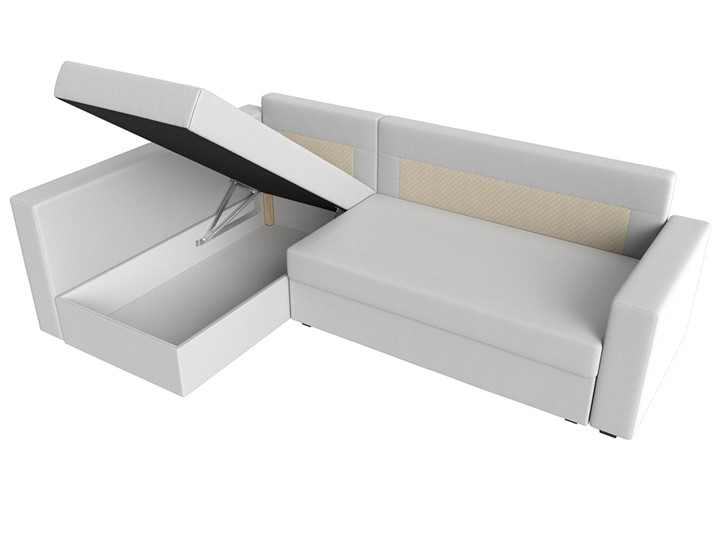 Угловой раскладной диван Мансберг, Белый (Экокожа) в Березниках - изображение 3