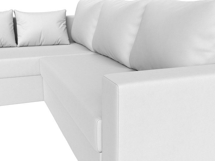 Угловой раскладной диван Мансберг, Белый (Экокожа) в Перми - изображение 4
