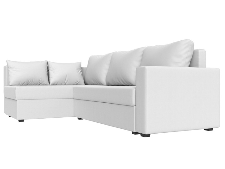 Угловой раскладной диван Мансберг, Белый (Экокожа) в Чайковском - изображение 7