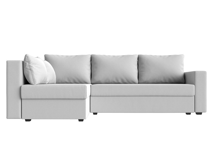 Угловой раскладной диван Мансберг, Белый (Экокожа) в Березниках - изображение 8