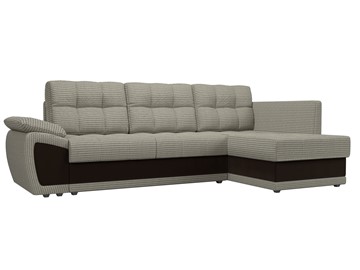 Угловой диван для гостиной Нэстор прайм, Корфу 02/Коричневый (рогожка/микровельвет) в Перми
