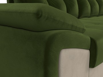 Угловой диван Нэстор прайм, Зеленый/Бежевый (микровельвет) в Перми - предосмотр 5