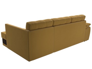 Угловой диван для гостиной Нэстор прайм, Желтый/Коричневый (микровельвет) в Перми - предосмотр 6