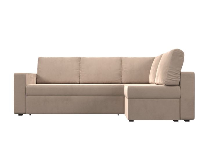 Угловой диван для гостиной Оливер, Бежевый (велюр) в Перми - изображение 3