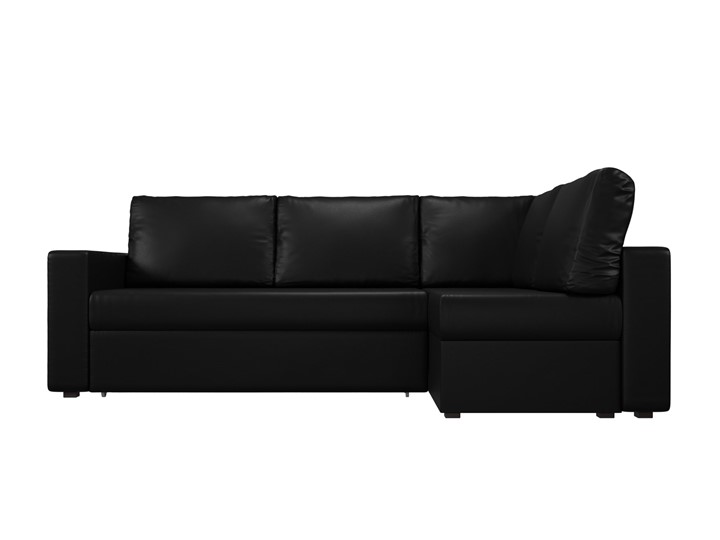 Угловой раскладной диван Оливер, Черный (экокожа) в Перми - изображение 3